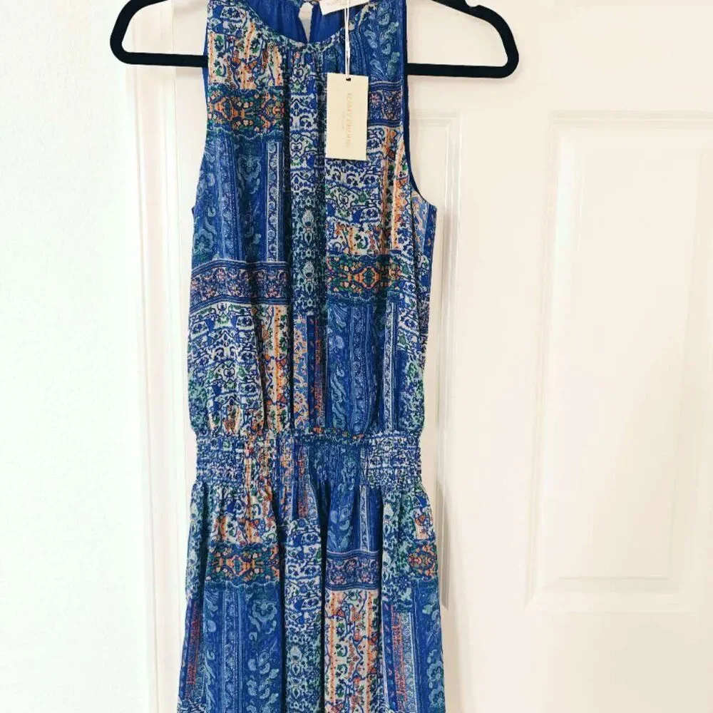 NWT Ramy Brook Patchwork Printed Paris Dress party graduation sundress - Picture 3 of 7